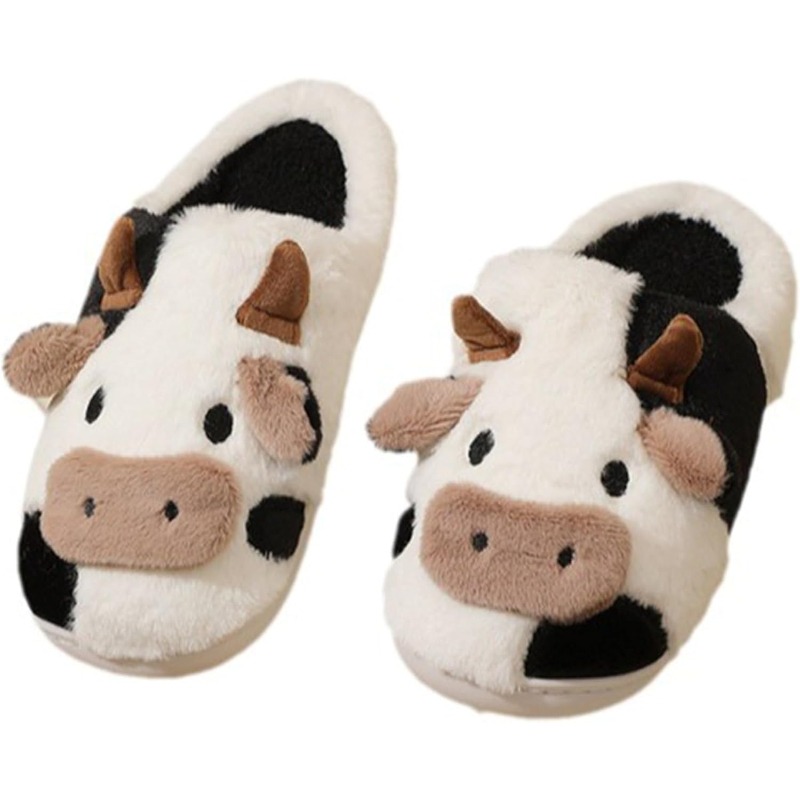 Sewing Cotton - Slippers For Women,Cow Slippers,Womens Fuzzy Slippers,Cute