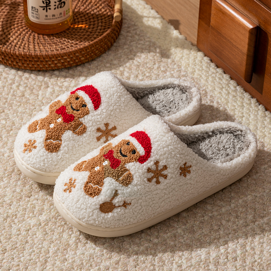 Sewing Cotton - Winter Women's Warm Christmas Slippers Cute