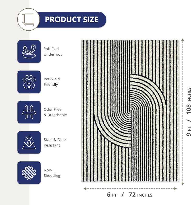 Abani Nuevo Collection Area Ru - Century Textile & Sewing Supply Online Shopping 리뷰 및 가격
