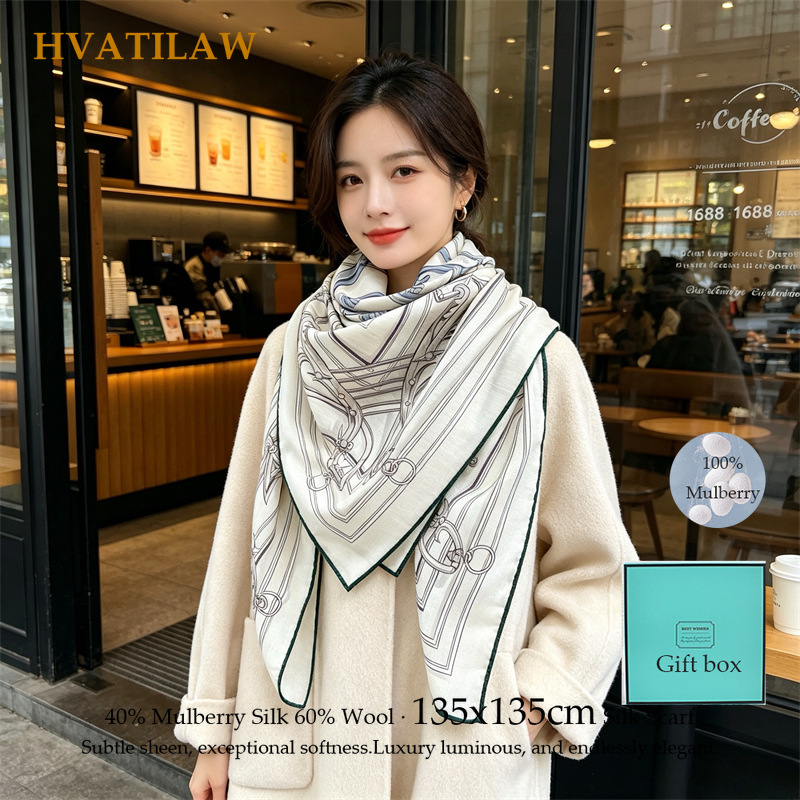 40% Silk 60% Wool Scarf 135x13 - Sewing Hemming 리뷰 및 가격