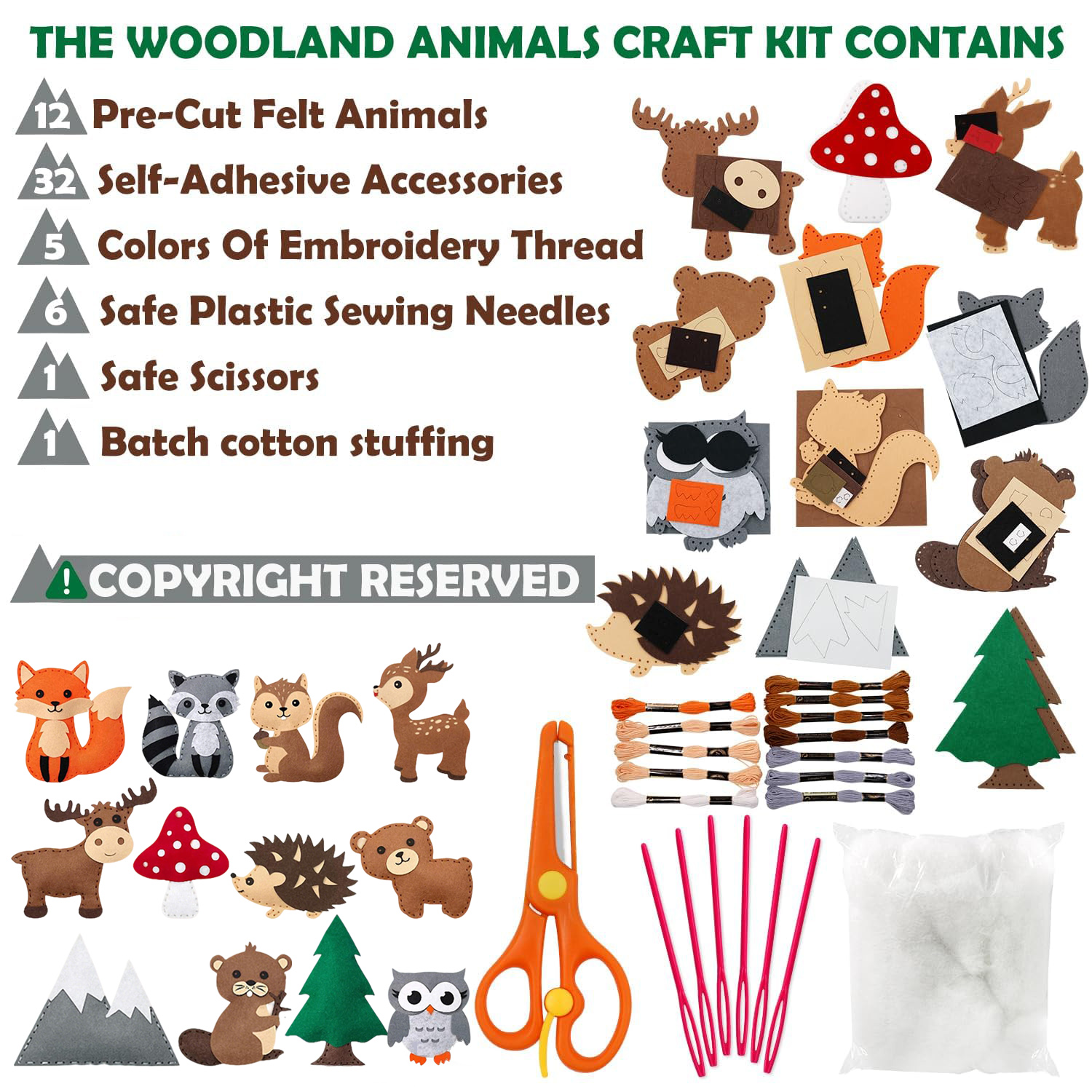 Sewing Kit for Kids Woodland A - Textile Sewing Kit 리뷰 및 가격