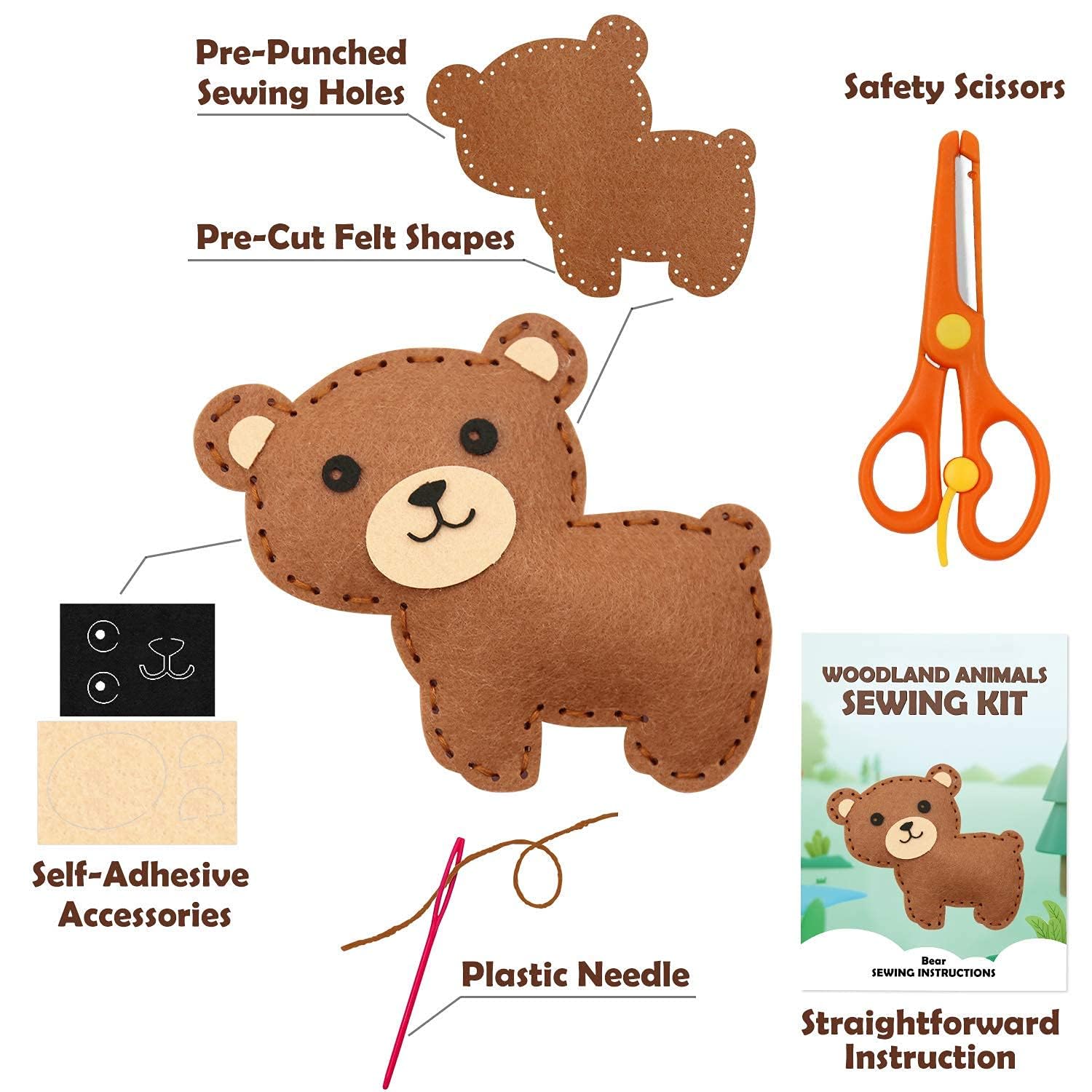 Sewing Kit for Kids Woodland A - Textile Sewing Kit 리뷰 및 가격