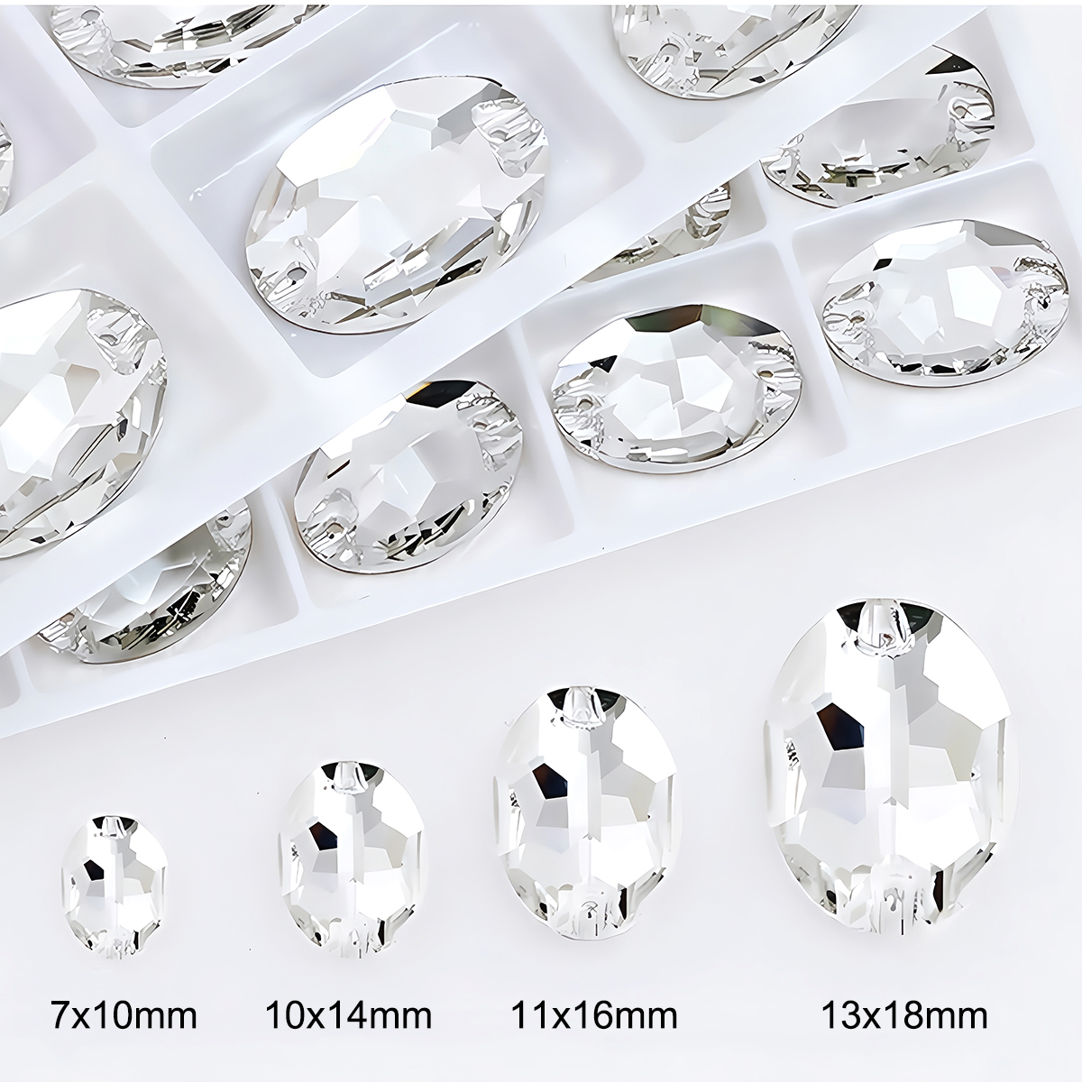Oval Ellipse Crystal Clear Gla - Sewing Garments 리뷰 및 가격