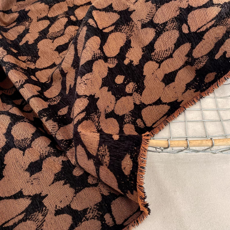 Brown Rock Texture Woven Fabri - Vintage Sewing Textile 리뷰 및 가격