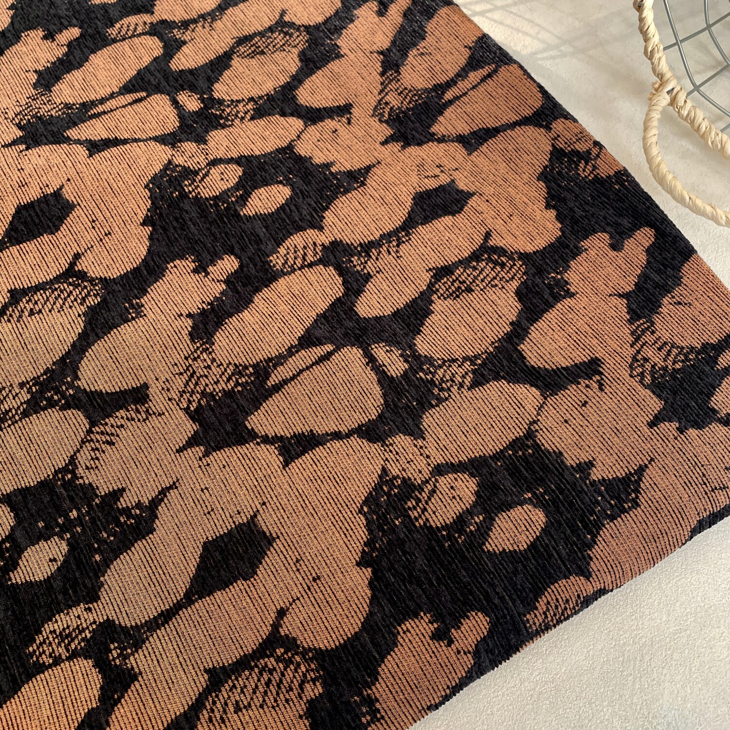 Brown Rock Texture Woven Fabri - Vintage Sewing Textile 리뷰 및 가격
