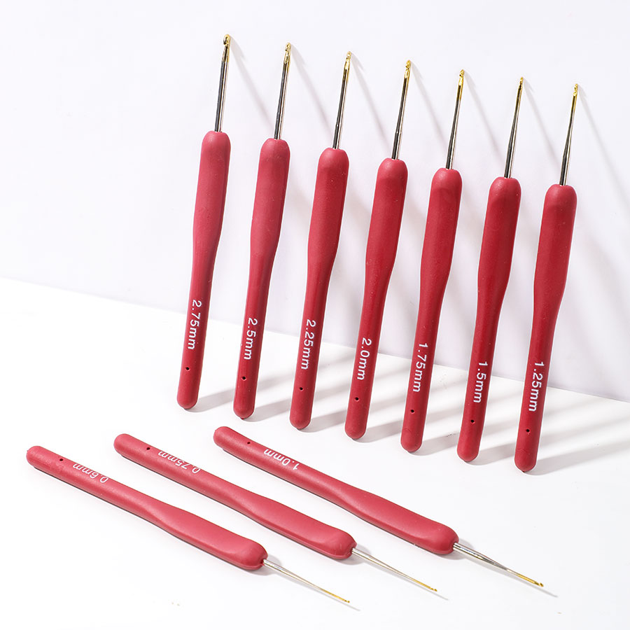 10pcs Red Crochet Set Kit Sili - Textile Sewing Kit 리뷰 및 가격
