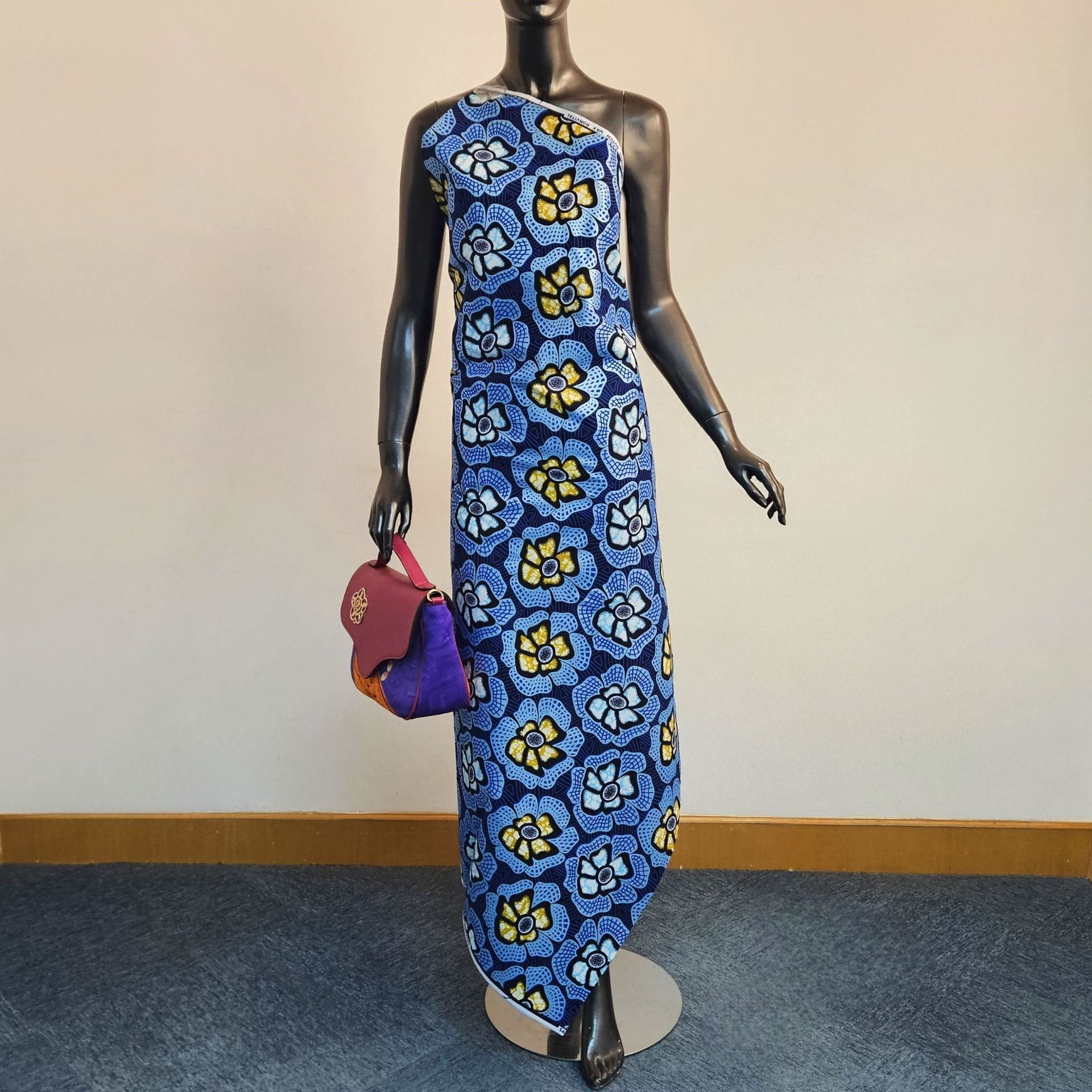 6Yards Long Blue Cotton Africa - Sewing Batik Fabric 리뷰 및 가격