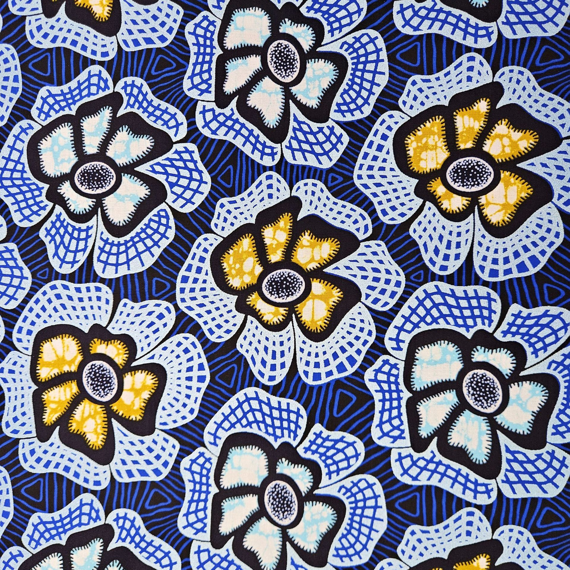 6Yards Long Blue Cotton Africa - Sewing Batik Fabric 리뷰 및 가격