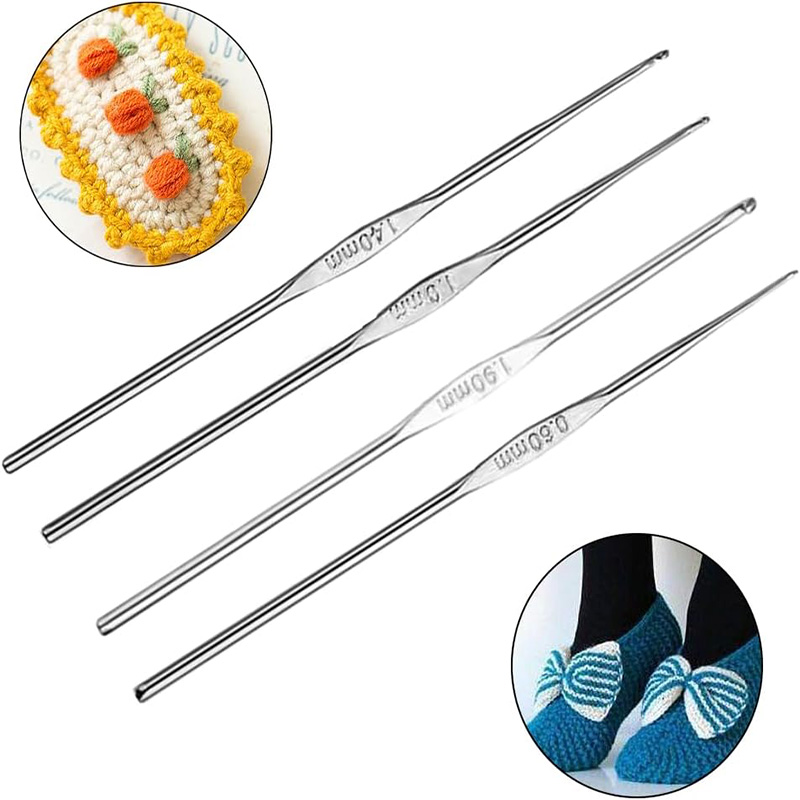 4 Pcs Stainless Steel Crochet  - Textile Sewing Kit 리뷰 및 가격