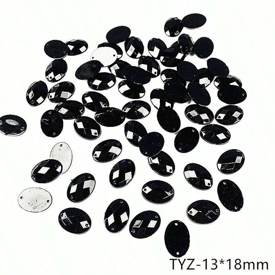 100pcs Mixed Size Black Acryli - Sewing Garments 리뷰 및 가격
