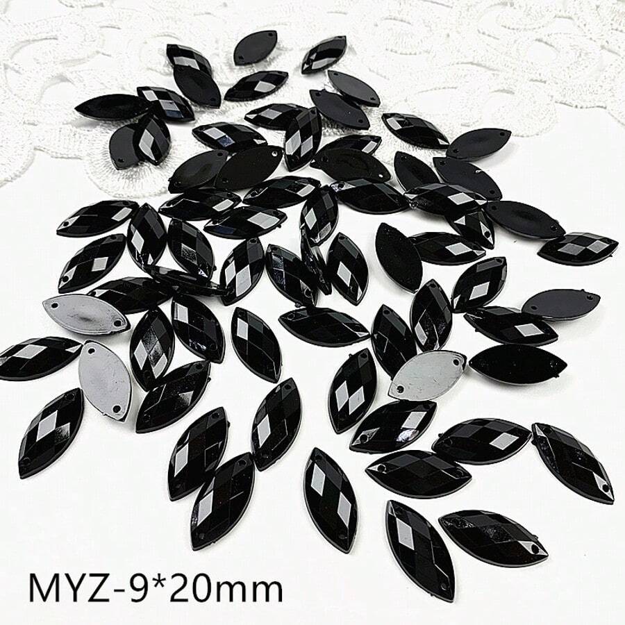 100pcs Mixed Size Black Acryli - Sewing Garments 리뷰 및 가격