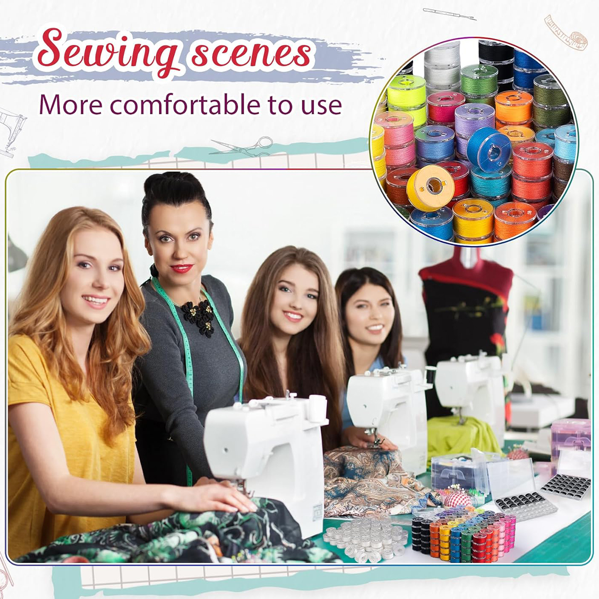20Pcs Bobbins and Sewing Threa - Textile Sewing Kit 리뷰 및 가격