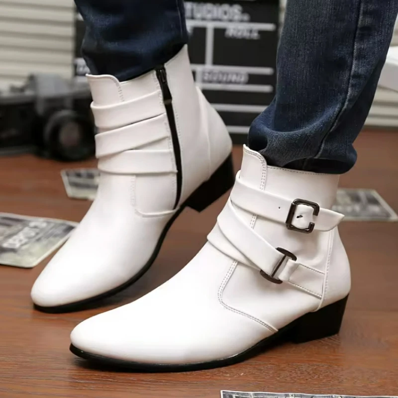 New Men's Boots Leather Chelse - Sewing Nylon 리뷰 및 가격