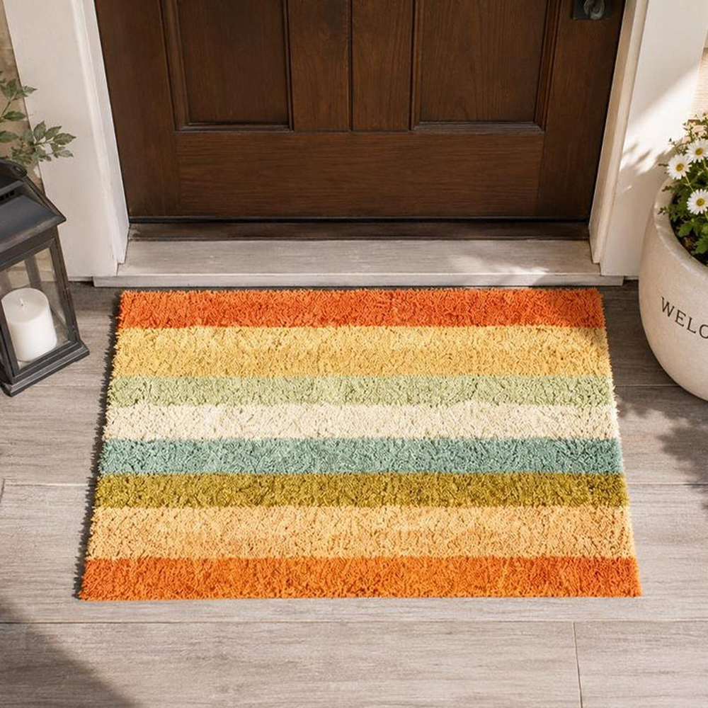 Retro Colorful Stripe Doormat  - Century Textile & Sewing Supply Online Shopping 리뷰 및 가격