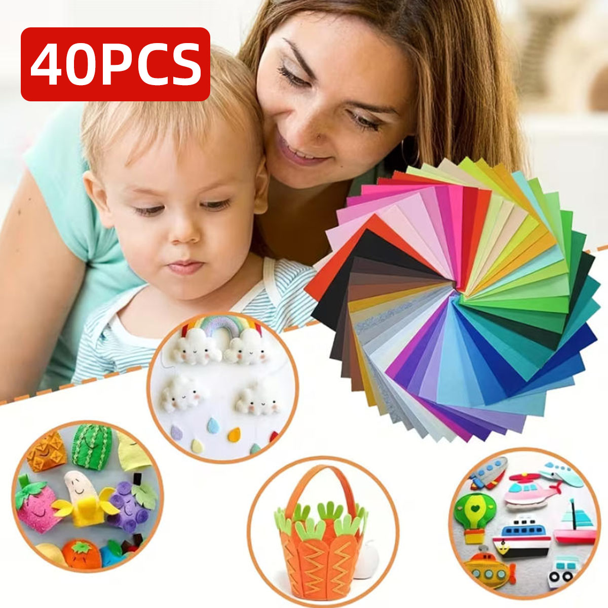 40PCS Felt Cloth Colored Felt  - Fabric Softener Sheet 리뷰 및 가격
