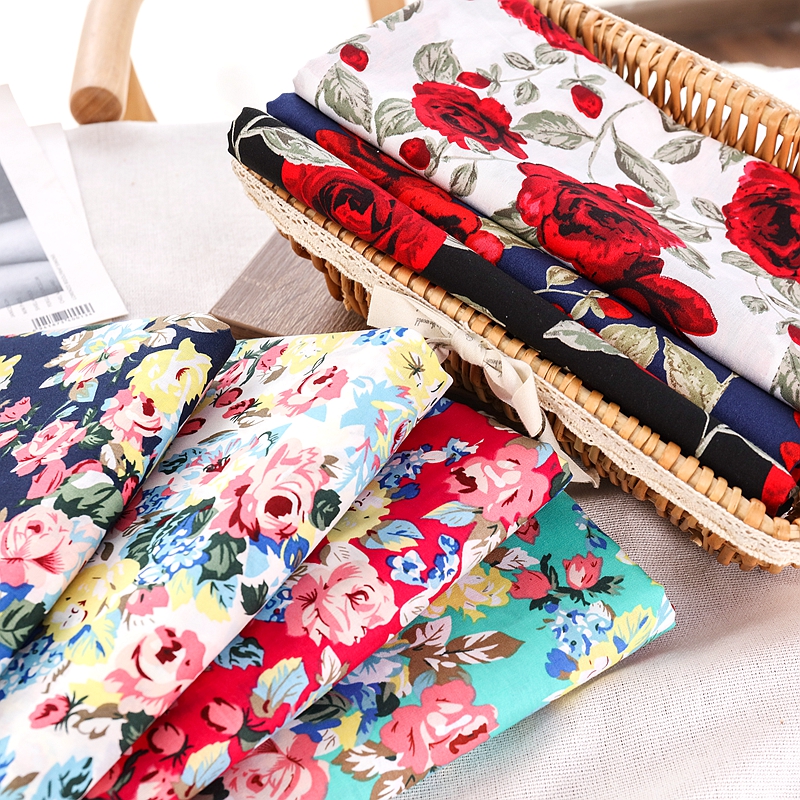 Vintage Rose Printed Fabric fo - Vintage Sewing Textile 리뷰 및 가격