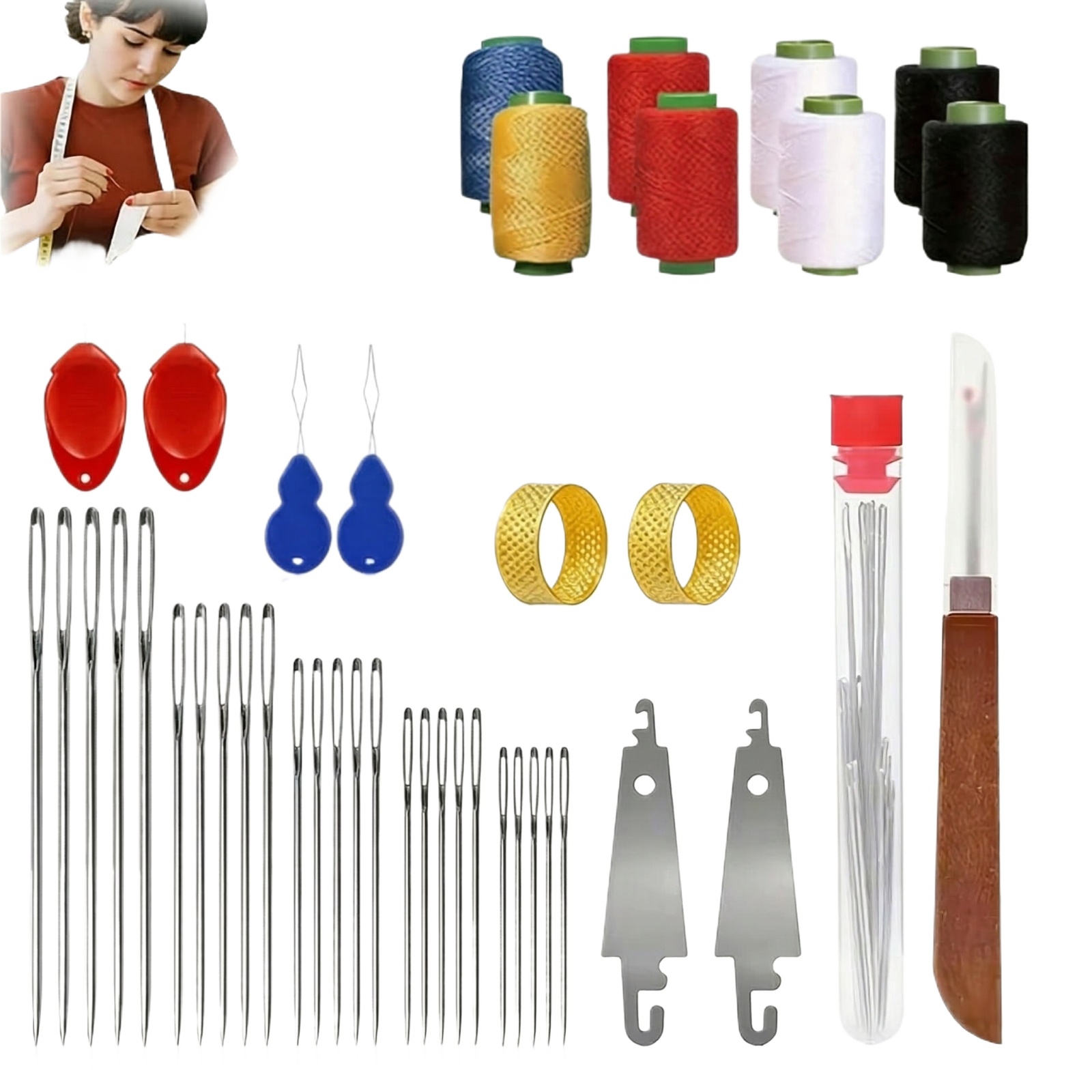 43pcs Big Eye Sewing Needle Ki - Sewing Garments 리뷰 및 가격