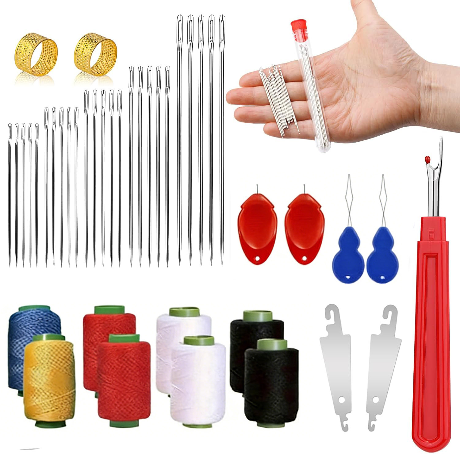 43pcs Big Eye Sewing Needle Ki - Sewing Garments 리뷰 및 가격