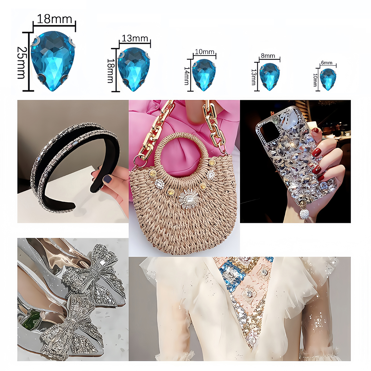 Water Drop Crystal Glass Rhine - Sewing Garments 리뷰 및 가격