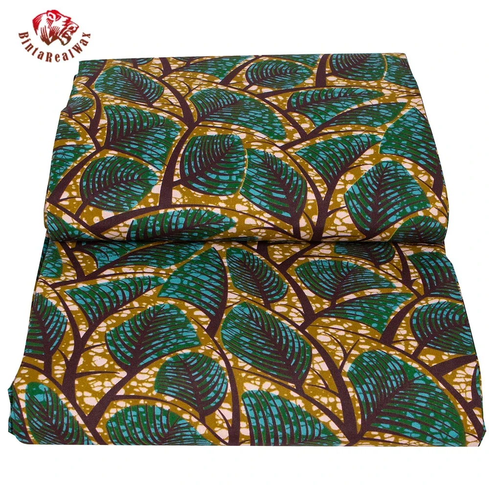 Ankara African Print Leaf Patt - Sewing Batik Fabric 리뷰 및 가격
