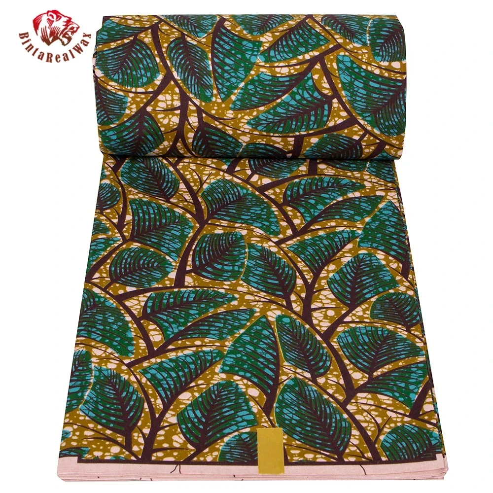 Ankara African Print Leaf Patt - Sewing Batik Fabric 리뷰 및 가격