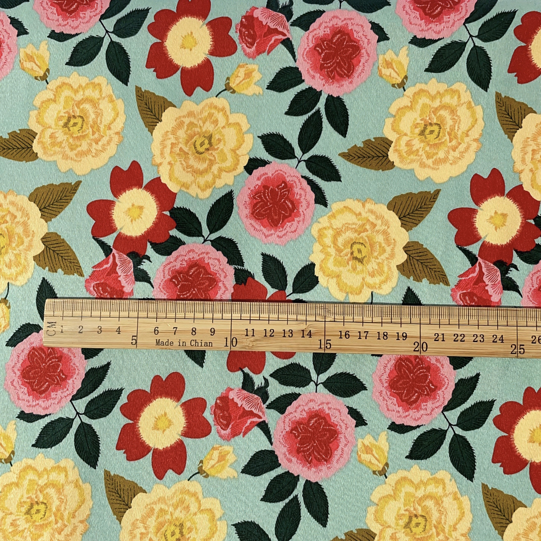 Vintage Floral Printed Satin 1 - Vintage Sewing Textile 리뷰 및 가격