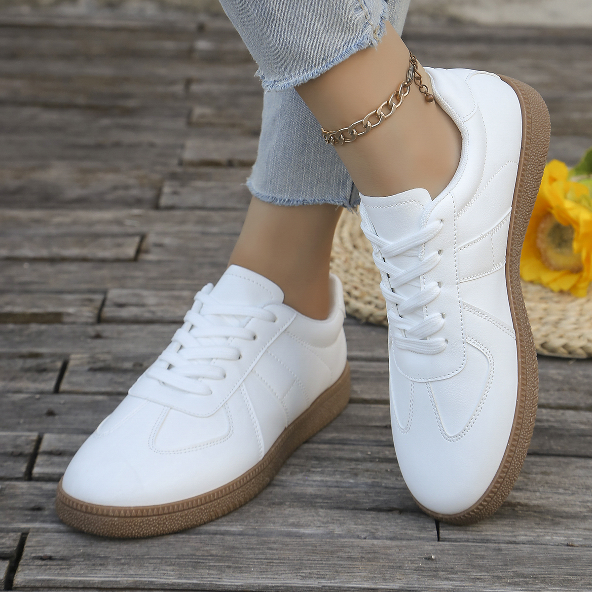 Ladies' casual white sports sh - Sewing Cotton 리뷰 및 가격