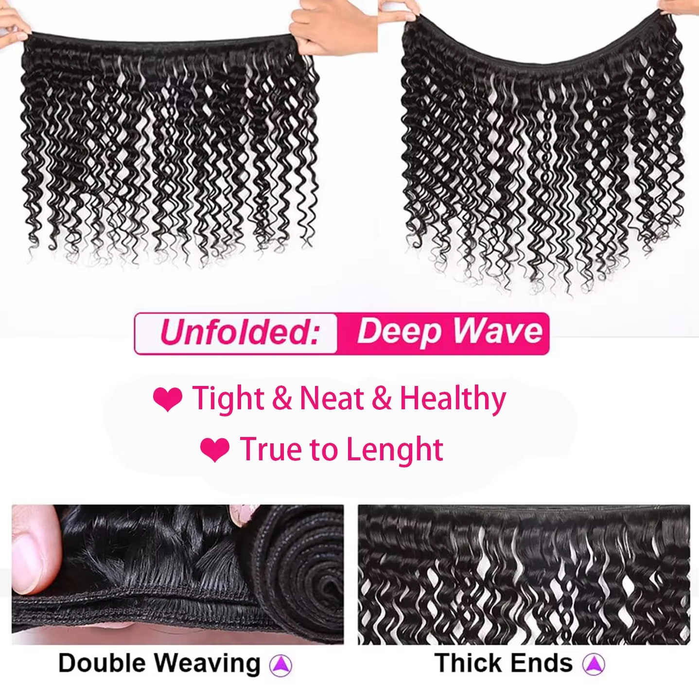 Deep Wave Burmese Human Hair B - Sewing Technology 리뷰 및 가격
