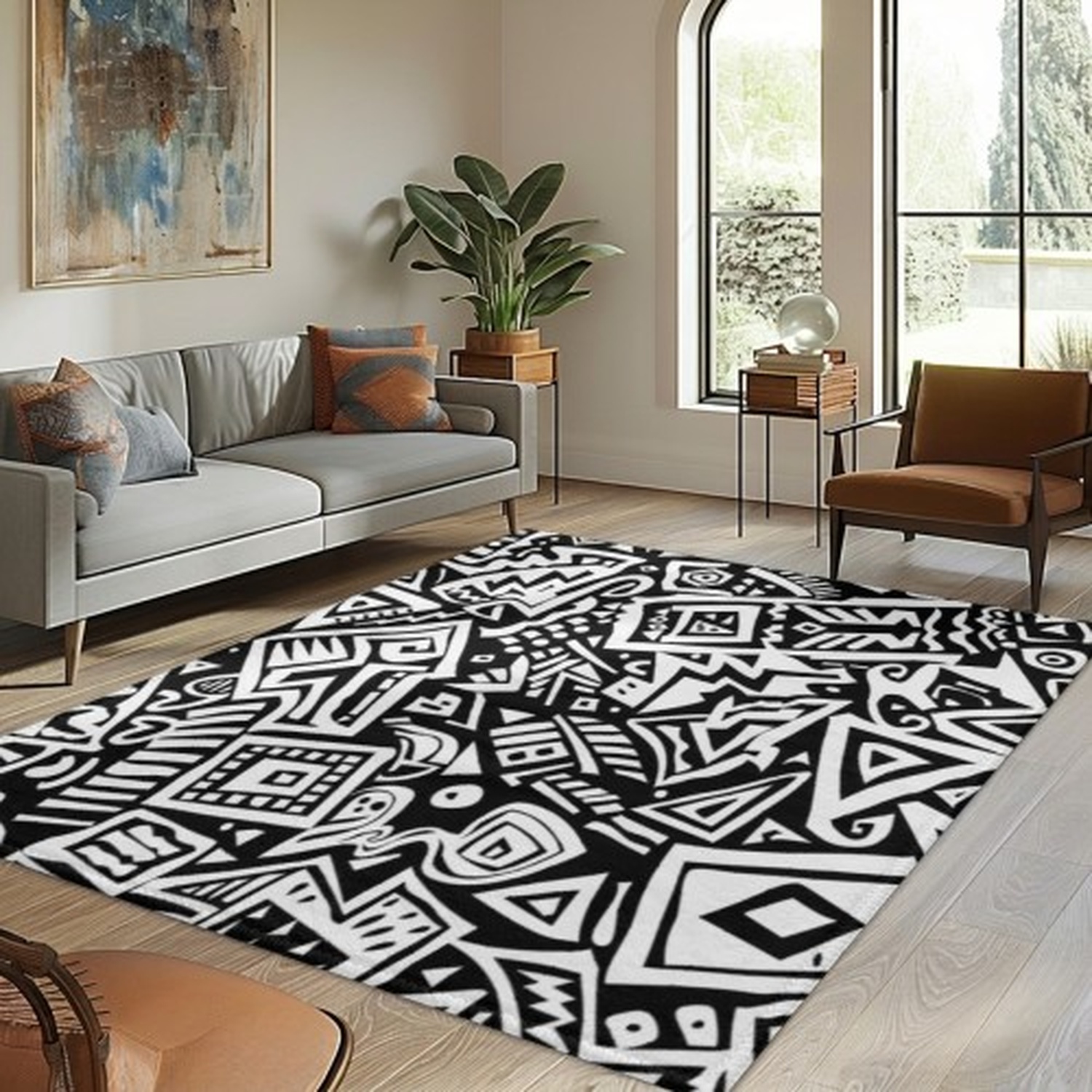 Vintage Wave Pattern Rug: Mid- - Century Textile & Sewing Supply Online Shopping 리뷰 및 가격
