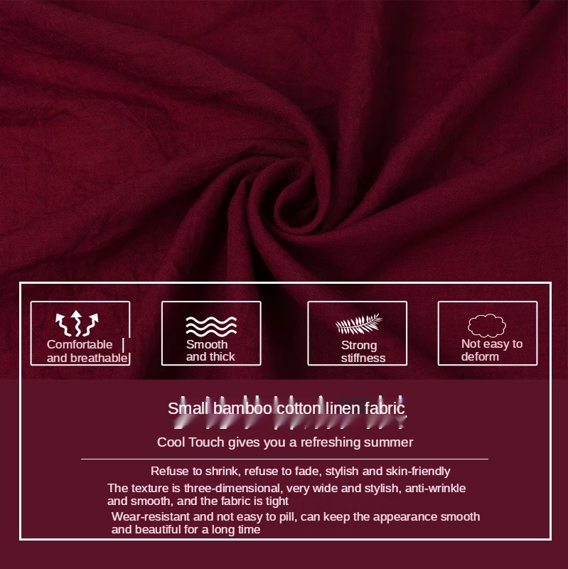 Thin Bamboo Linen Cotton Fabri - Vintage Sewing Textile 리뷰 및 가격