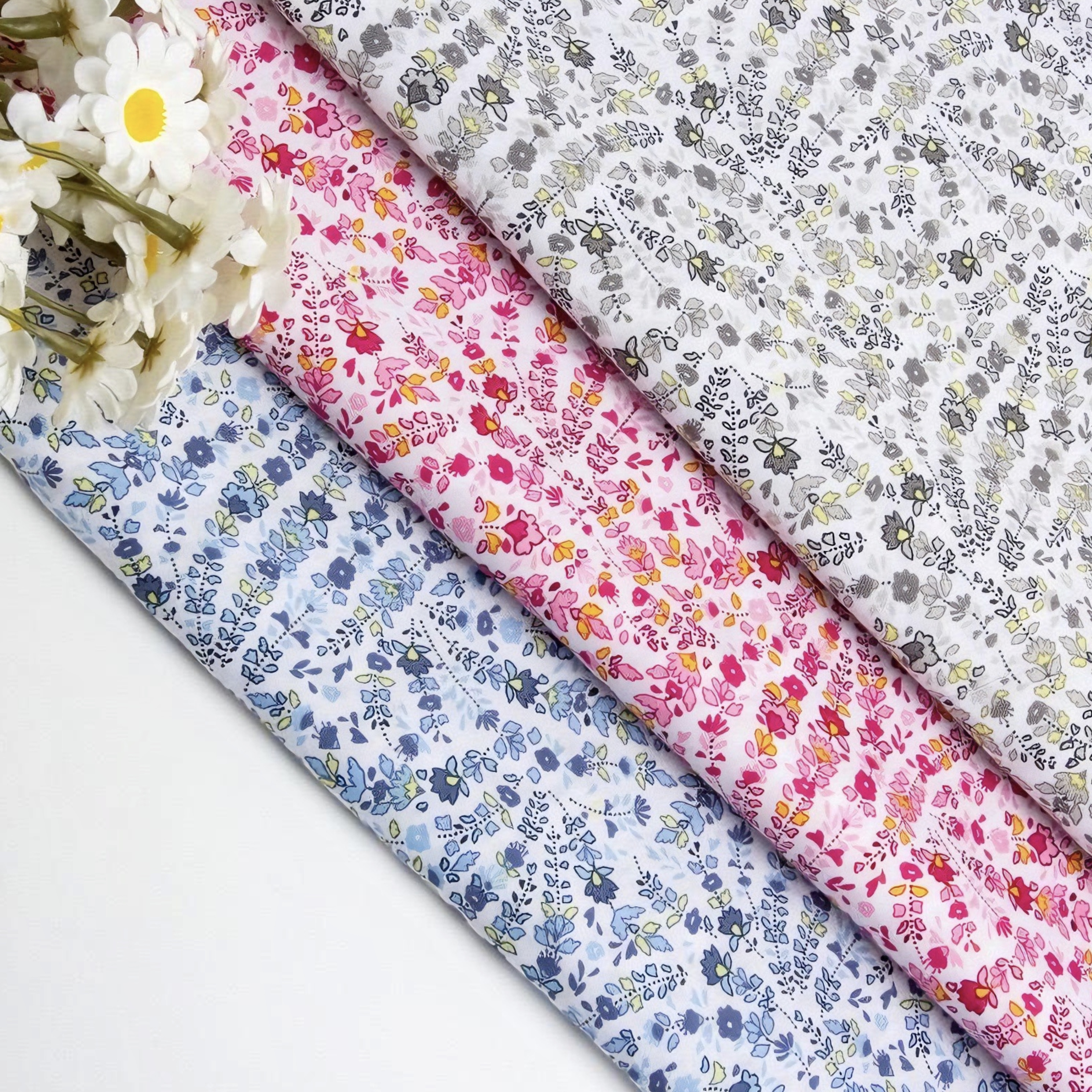 Vintage Floral Printed Fabric  - Vintage Sewing Textile 리뷰 및 가격