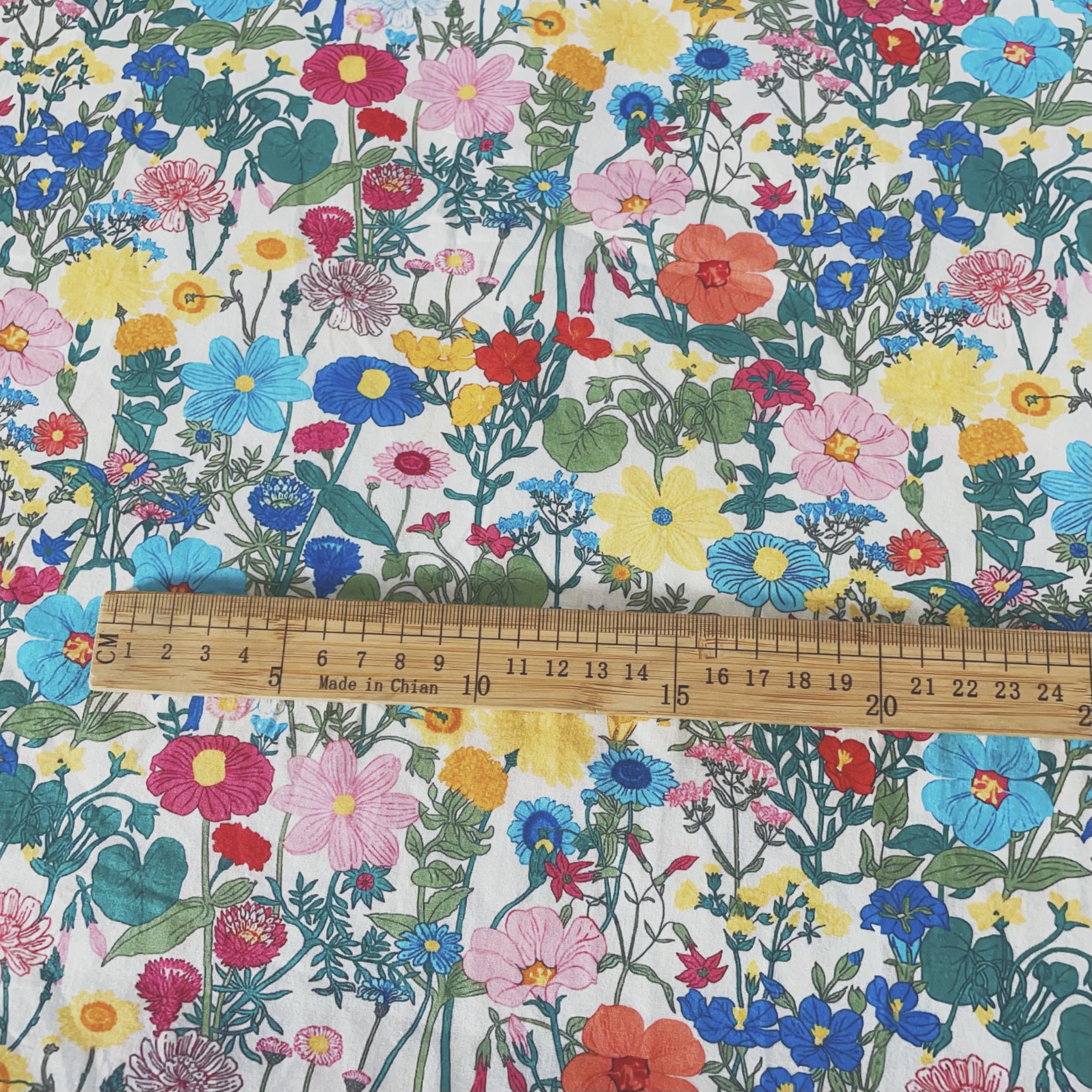 Vintage Floral Printed Cotton  - Vintage Sewing Textile 리뷰 및 가격