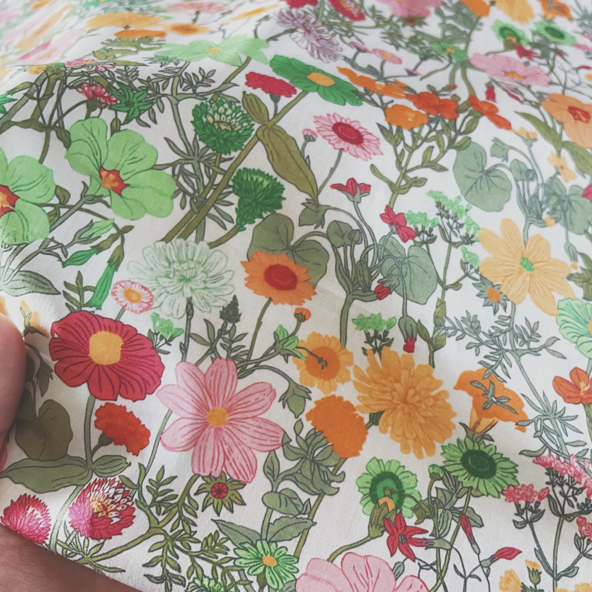 Vintage Floral Printed Cotton  - Vintage Sewing Textile 리뷰 및 가격